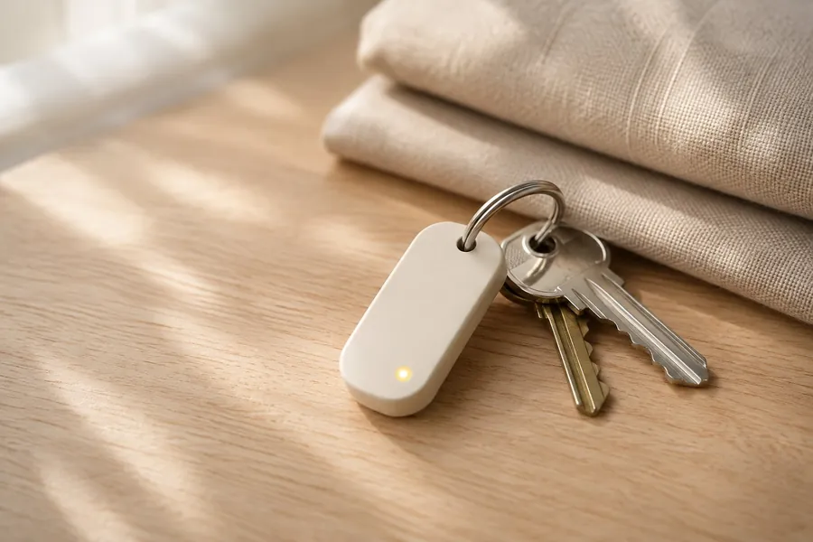 The Unroam Key on a keychain